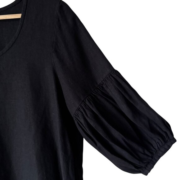 Bryn Walker XS Oversized Tunic Top Mini Dress Linen Comfy Breathable Lagenlook - Picture 13 of 16